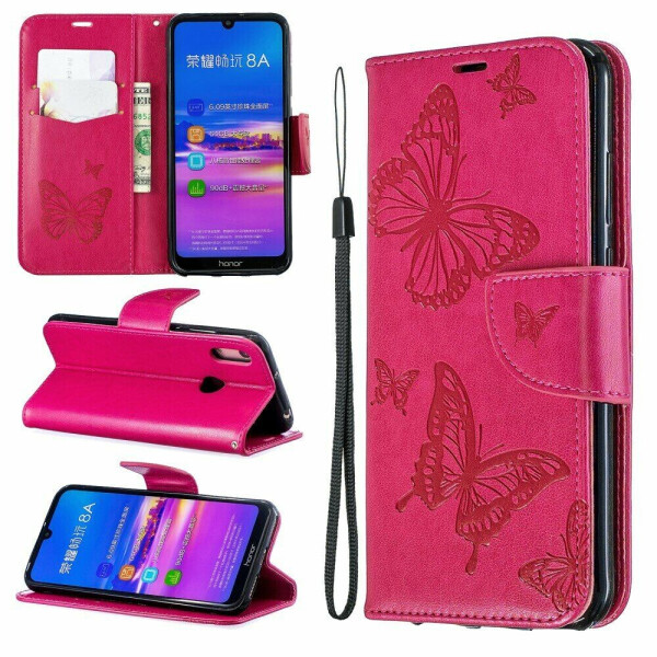 Чехол UniCase Butterfly Pattern для Huawei Honor 8A / Honor 8A Prime / Y6s 2019 - Rose