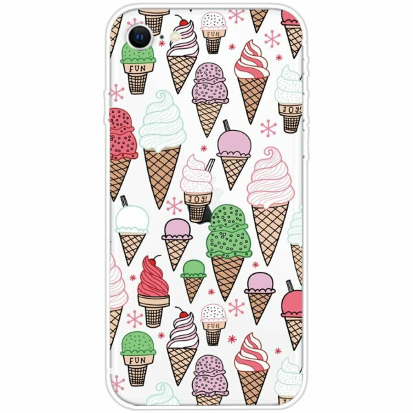 

Силиконовый (TPU) чехол Deexe Pretty Glossy для Apple iPhone SE 2 (2020) / iPhone 8 / iPhone 7 - Colorful Ice Cream