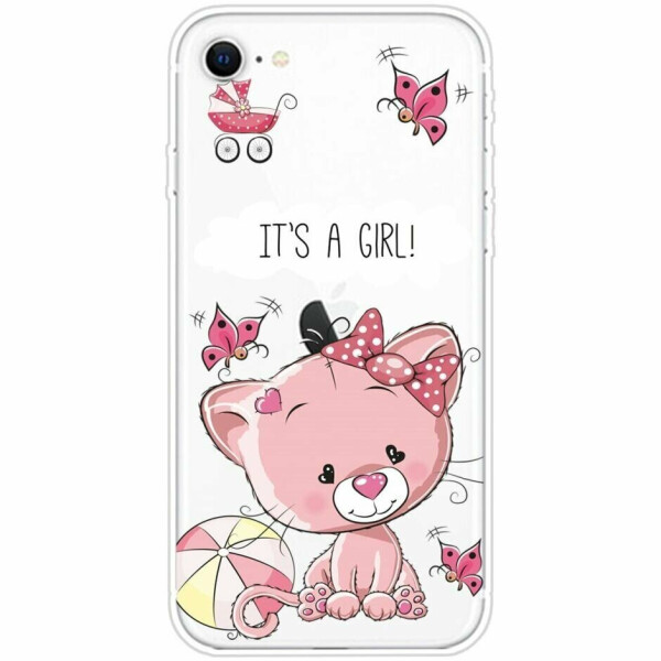 

Силиконовый (TPU) чехол Deexe Pretty Glossy для Apple iPhone SE 2 (2020) / iPhone 8 / iPhone 7 - It's a Girl