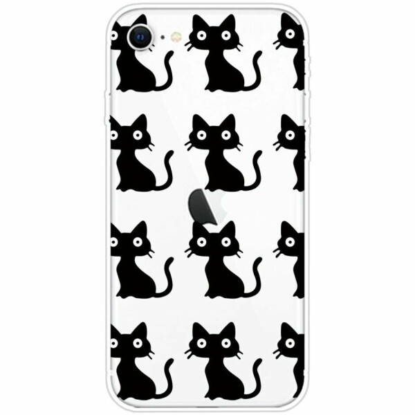 

Силиконовый (TPU) чехол Deexe Pretty Glossy для Apple iPhone SE 2 (2020) / iPhone 8 / iPhone 7 - Black Cat