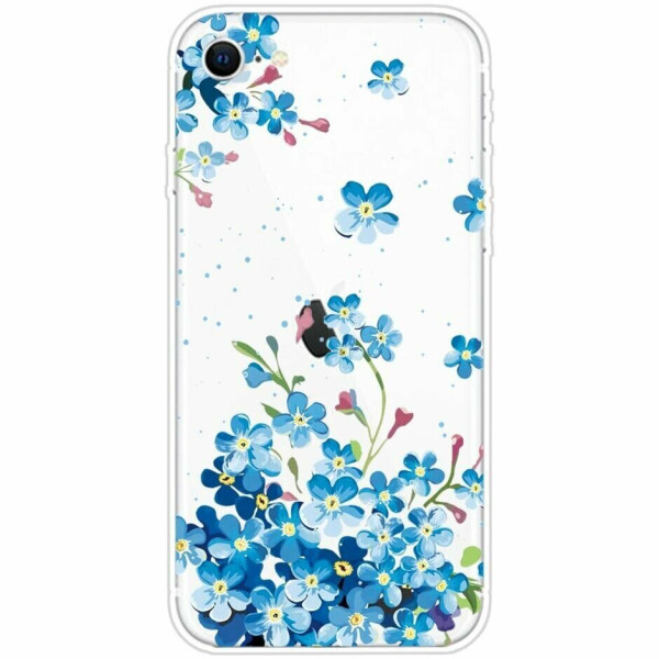 

Силиконовый (TPU) чехол Deexe Pretty Glossy для Apple iPhone SE 2 (2020) / iPhone 8 / iPhone 7 - Blue Flower