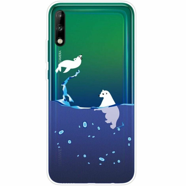 

Силиконовый (TPU) чехол Deexe Pretty Glossy для Huawei P40 Lite E - Polar Bear