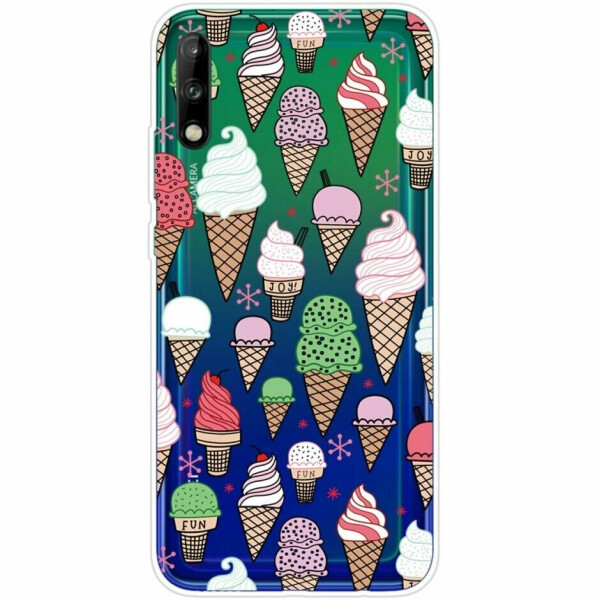 

Силиконовый (TPU) чехол Deexe Pretty Glossy для Huawei P40 Lite E - Colorful Ice Cream