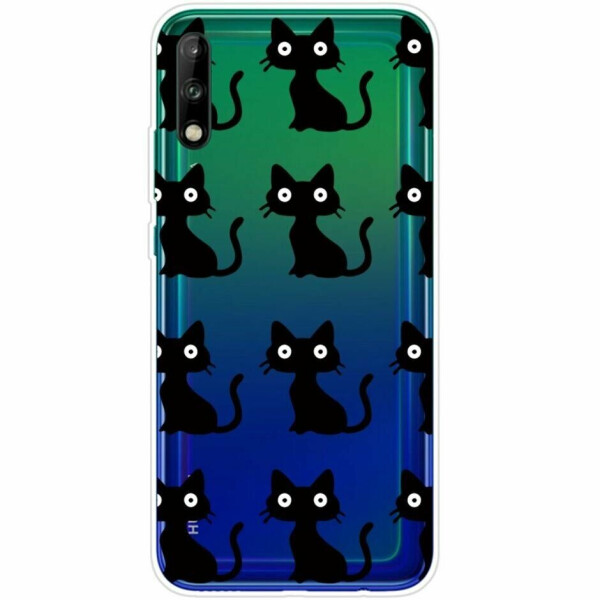

Силиконовый (TPU) чехол Deexe Pretty Glossy для Huawei P40 Lite E - Black Cat