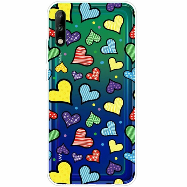 

Силиконовый (TPU) чехол Deexe Pretty Glossy для Huawei P40 Lite E - Love Hearts