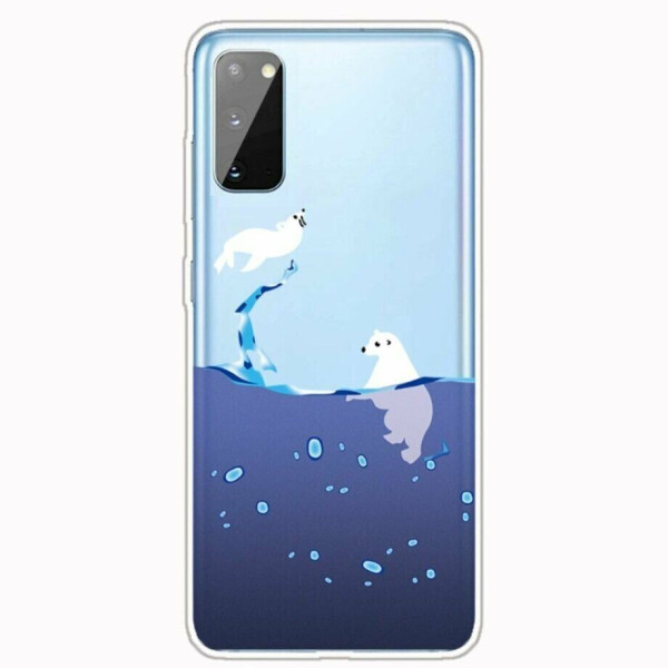 

Силиконовый (TPU) чехол Deexe Pretty Glossy для Samsung Galaxy A41 (A415) - Polar Bear