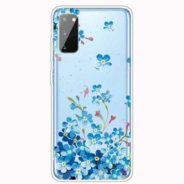 

Силиконовый (TPU) чехол Deexe Pretty Glossy для Samsung Galaxy A41 (A415) - Blue Flower