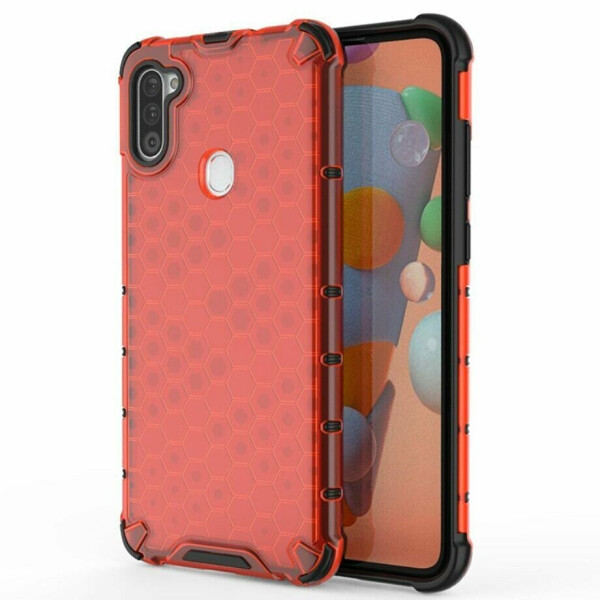 

Защитный чехол Deexe Honeycomb Series для Samsung Galaxy A11 (A115) - Red