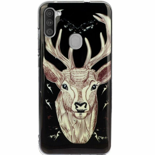

Силиконовый (TPU) чехол Deexe LumiCase для Samsung Galaxy A11 (A115) - Elk