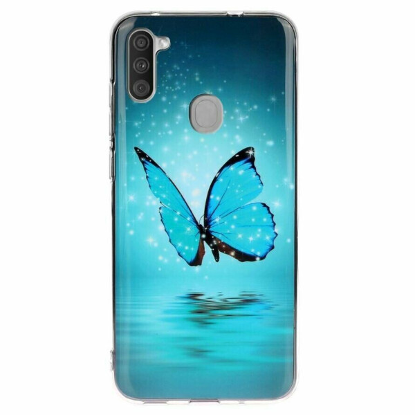 

Силиконовый (TPU) чехол Deexe LumiCase для Samsung Galaxy A11 (A115) - Blue Butterfly