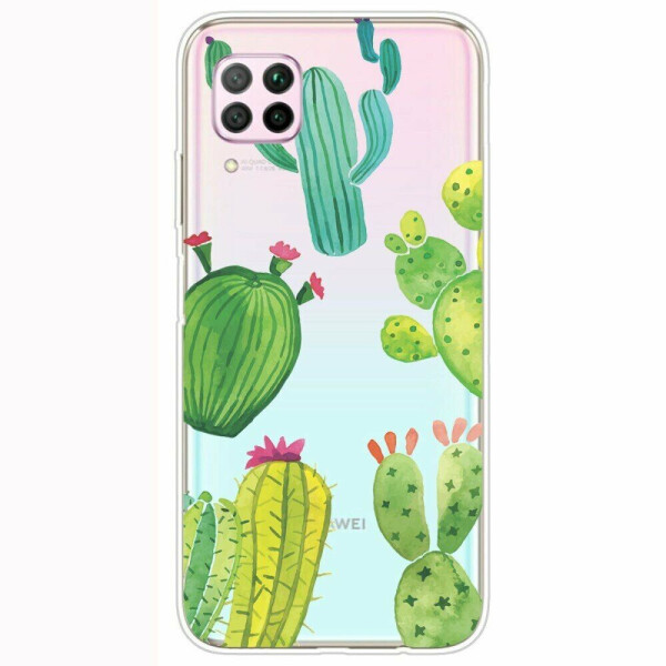 

Силиконовый (TPU) чехол Deexe Pretty Glossy для Huawei P40 Lite - Cactus