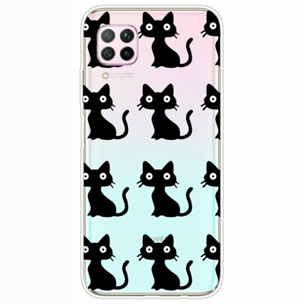 

Силиконовый (TPU) чехол Deexe Pretty Glossy для Huawei P40 Lite - Black Cat