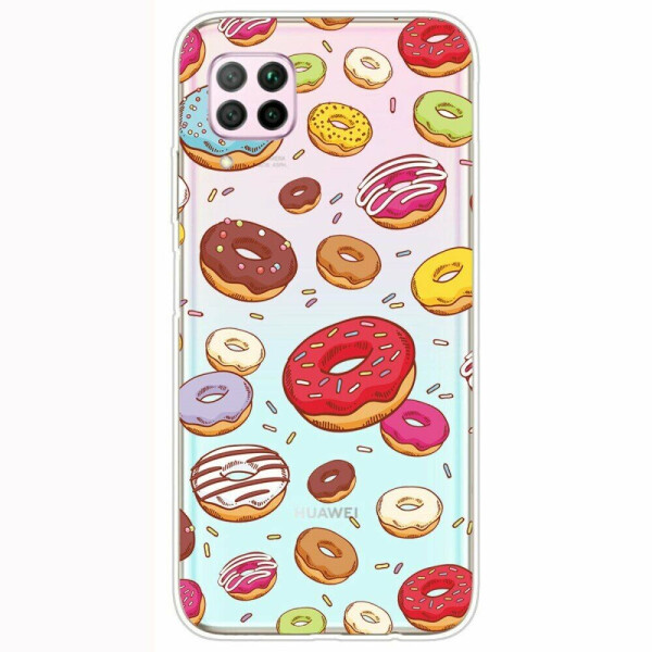 

Силиконовый (TPU) чехол Deexe Pretty Glossy для Huawei P40 Lite - Donuts