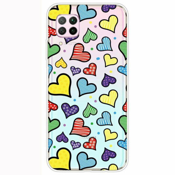 

Силиконовый (TPU) чехол Deexe Pretty Glossy для Huawei P40 Lite - Love Hearts