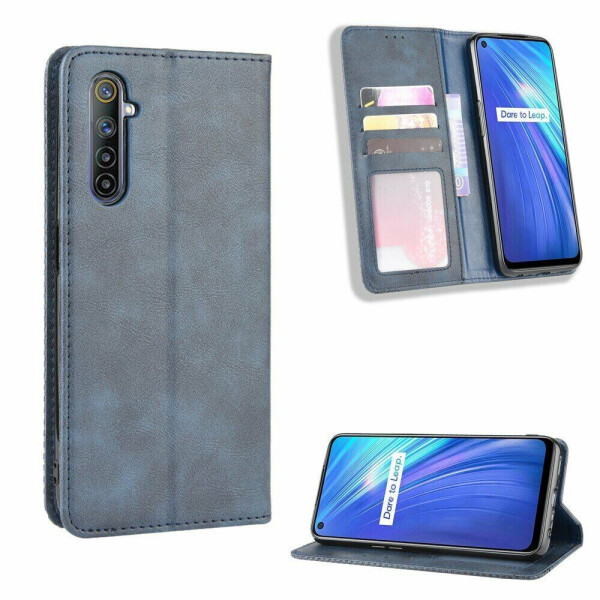 

Чехол Deexe Retro Style для Realme 6 - Blue