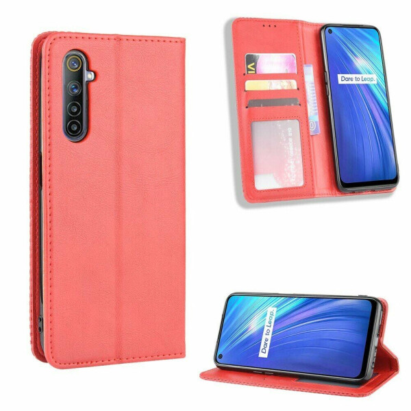 

Чехол Deexe Retro Style для Realme 6 - Red