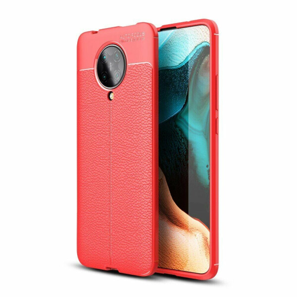 

Защитный чехол Deexe Leather Cover для Xiaomi Poco F2 Pro / Redmi K30 Pro - Red