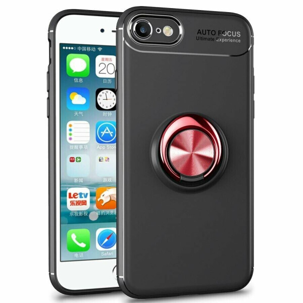 

Защитный чехол UniCase Magnetic Ring для Apple iPhone SE 2 (2020) / iPhone 8 / iPhone 7 - Black / Red