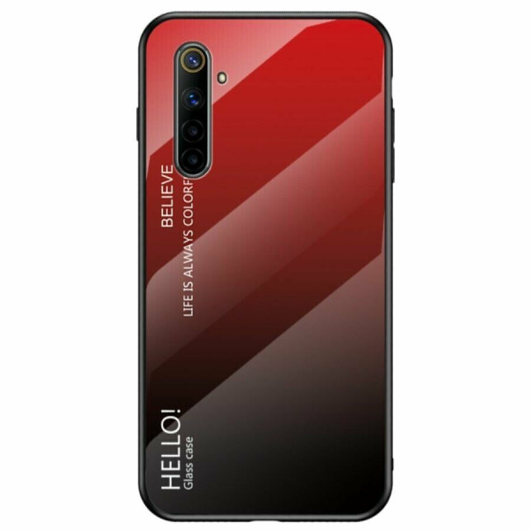 

Защитный чехол Deexe Gradient Color для Realme 6 - Red / Black