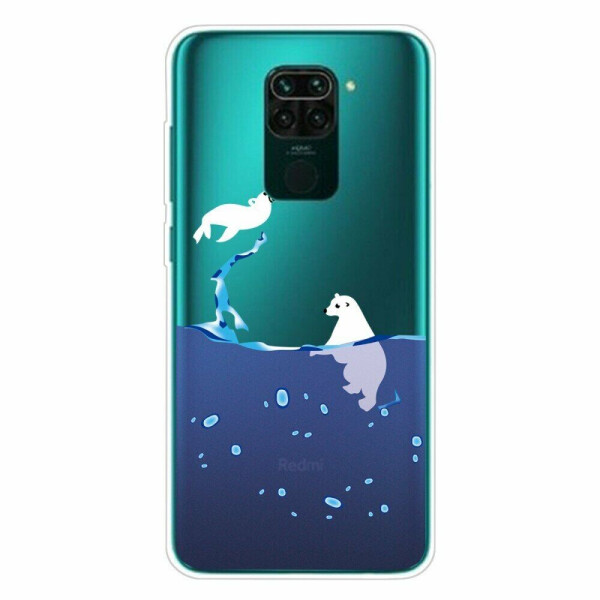 

Силиконовый (TPU) чехол Deexe Pretty Glossy для Xiaomi Redmi Note 9 - Polar Bear
