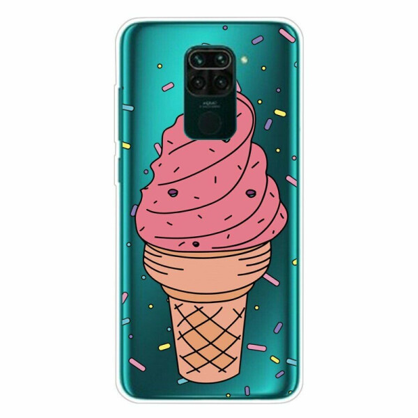 

Силиконовый (TPU) чехол Deexe Pretty Glossy для Xiaomi Redmi Note 9 - Red Ice Cream