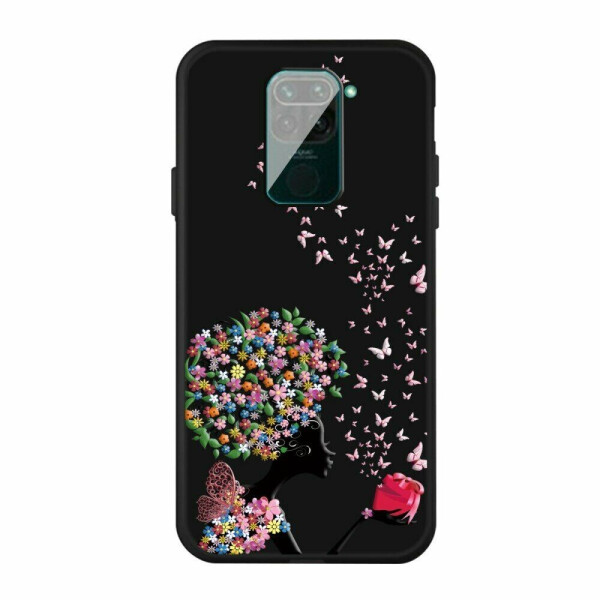 

Силиконовый (TPU) чехол Deexe Life Style для Xiaomi Redmi Note 9 - Flower and Butterflies