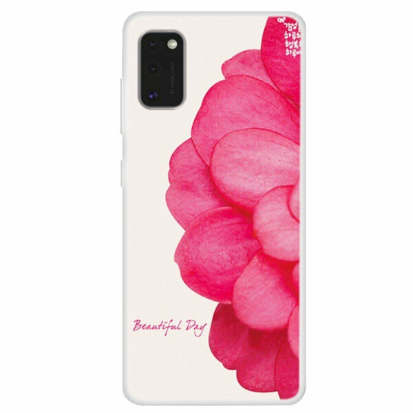 

Силиконовый (TPU) чехол Deexe Life Style для Samsung Galaxy A41 (A415) - Red Flower