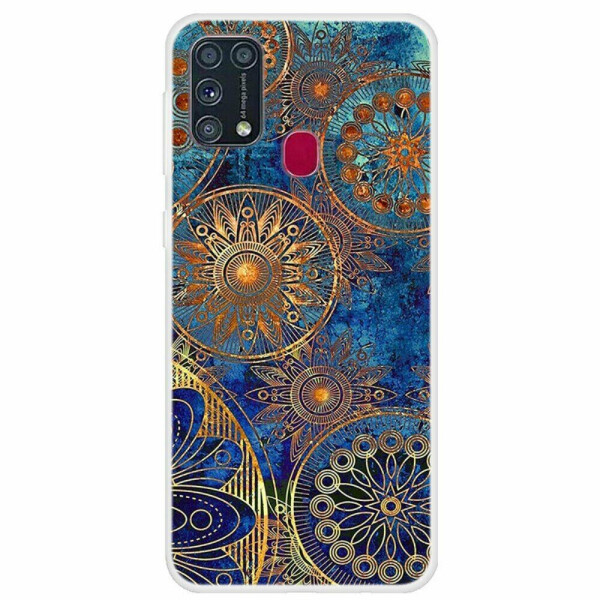 

Силиконовый (TPU) чехол Deexe Life Style для Samsung Galaxy M31 (M315) - Gold Flower