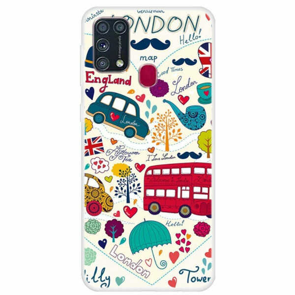 

Силиконовый (TPU) чехол Deexe Life Style для Samsung Galaxy M31 (M315) - London Bus
