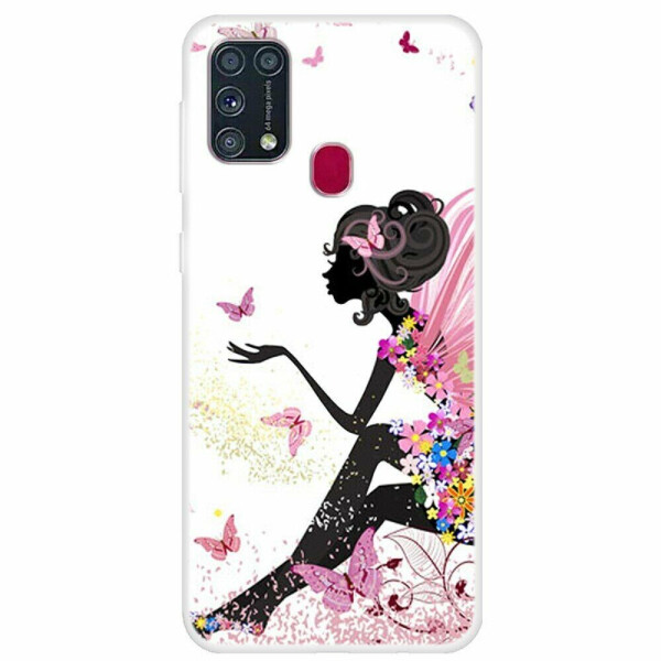 

Силиконовый (TPU) чехол Deexe Life Style для Samsung Galaxy M31 (M315) - Butterfly Girl