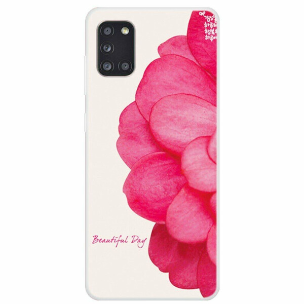 

Силиконовый (TPU) чехол Deexe Life Style для Samsung Galaxy A31 (A315) - Red Flower