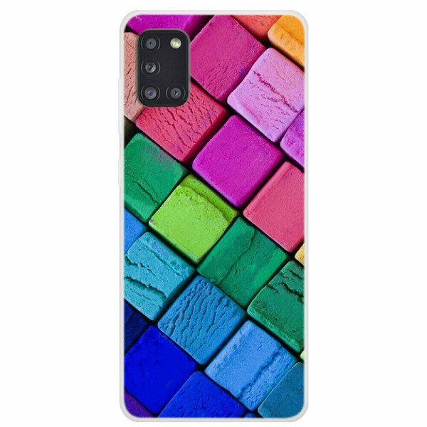 

Силиконовый (TPU) чехол Deexe Life Style для Samsung Galaxy A31 (A315) - Colorful Blocks