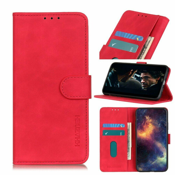 

Чехол-книжка KHAZNEH Retro Wallet для Huawei Y5p - Red