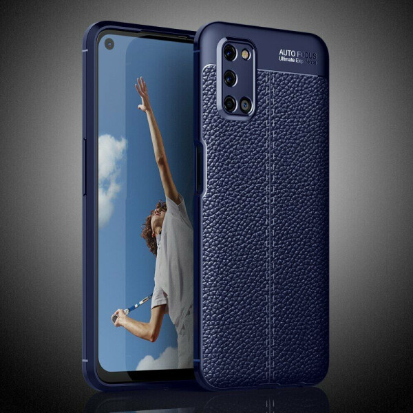 

Защитный чехол Deexe Leather Cover для OPPO A52 / A72 / A92 - Blue