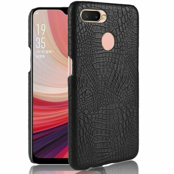 

Защитный чехол Deexe Croco Style для OPPO A12 - Black