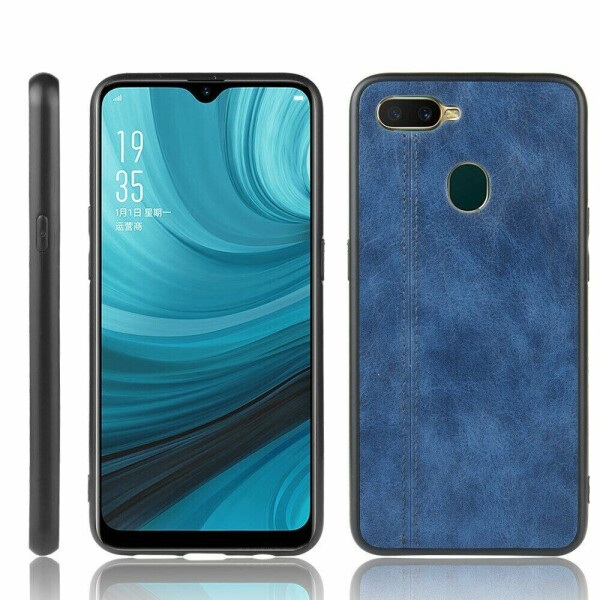 

Защитный чехол UniCase Leather Series для OPPO A12 - Blue