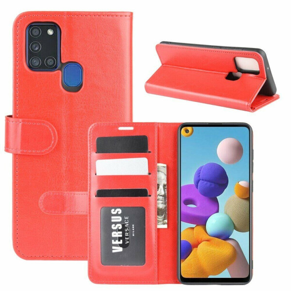 

Чехол-книжка Deexe Wallet Style для Samsung Galaxy A21s (A217) - Red