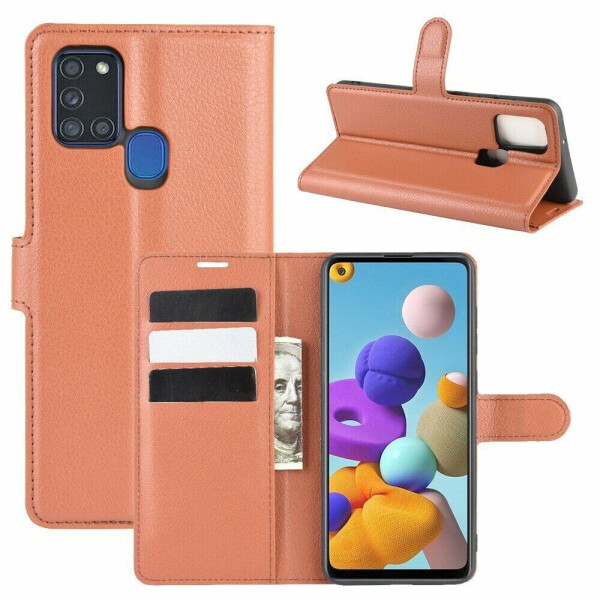 

Чехол-книжка Deexe Book Type для Samsung Galaxy A21s (A217) - Brown