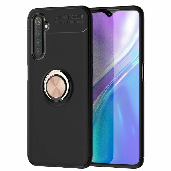 

Защитный чехол UniCase Magnetic Ring для Realme 6 - Black / Rose Gold