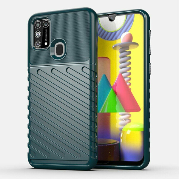 

Защитный чехол Deexe Thunder Series для Samsung Galaxy M31 (M315) - Green