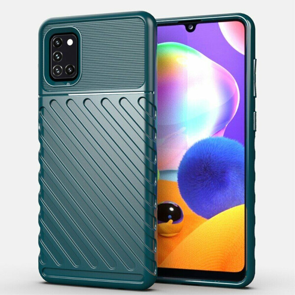 

Защитный чехол Deexe Thunder Series для Samsung Galaxy A31 (A315) - Green