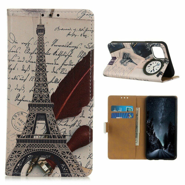 

Чехол Deexe Life Style Wallet для Huawei Y5p - Tower and Letters