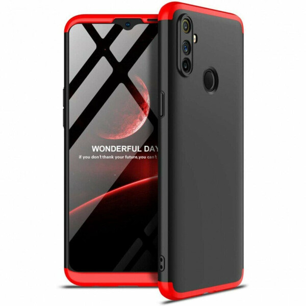 

Защитный чехол GKK Double Dip Case для Realme C3 - Black / Red