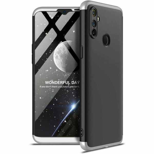 

Защитный чехол GKK Double Dip Case для Realme C3 - Black / Silver