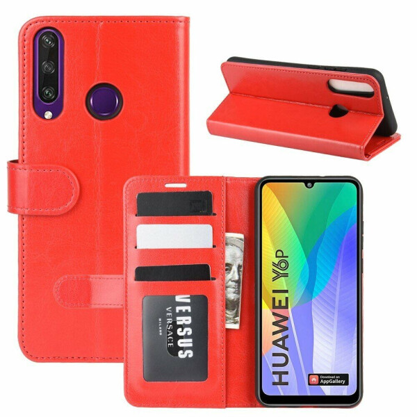 

Чехол-книжка Deexe Wallet Style для Huawei Y6p - Red