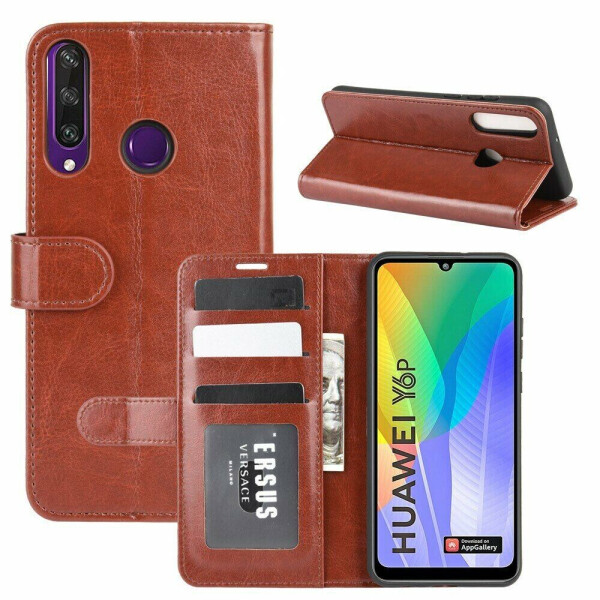 

Чехол-книжка Deexe Wallet Style для Huawei Y6p - Brown