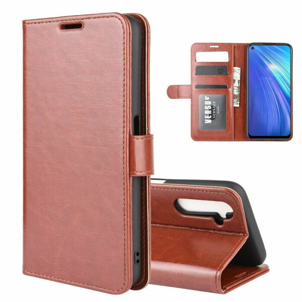 

Чехол-книжка Deexe Wallet Style для Realme 6 - Brown