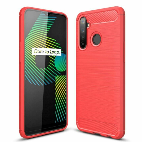 

Защитный чехол UniCase Carbon для Realme 6i - Red