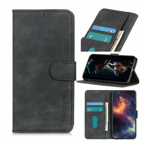 

Чехол-книжка KHAZNEH Retro Wallet для Xiaomi Redmi Note 9 - Black