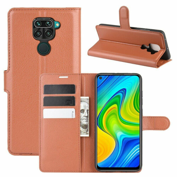 

Чехол-книжка Deexe Book Type для Xiaomi Redmi Note 9 - Brown